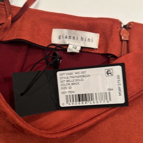 Brick Red Mini Gianni Binni Skirt size 10 - Picture 6 of 11